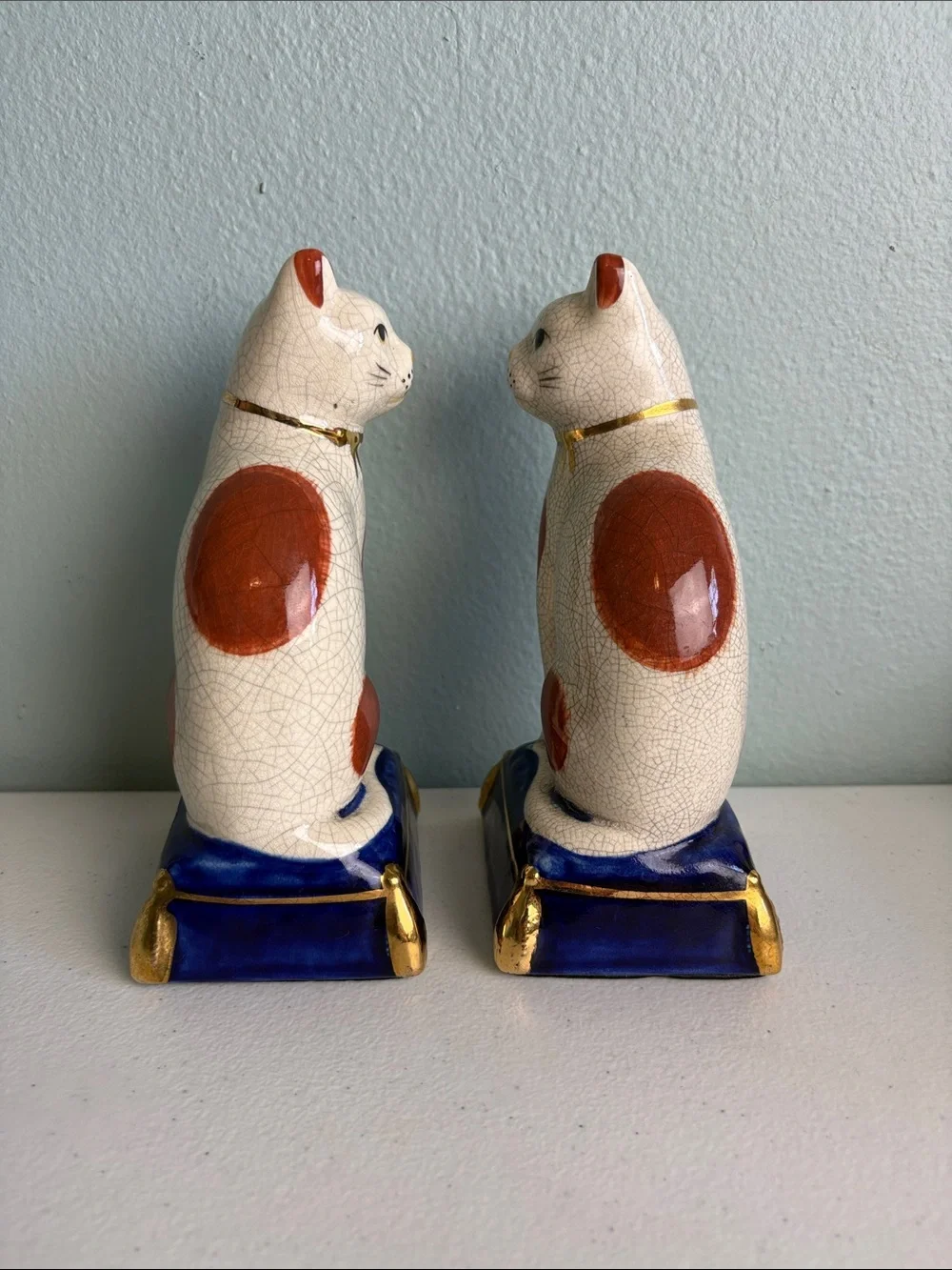 Vintage Fitz & Floyd Figural Cat Bookends